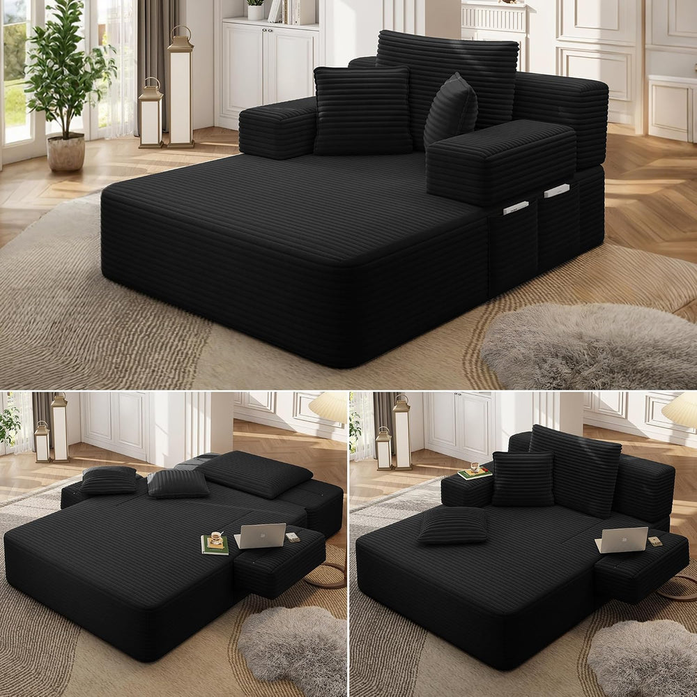 Avenix 70" Oversized Boneless Chaise Lounge Chair Indoor, Comfy Oversize...