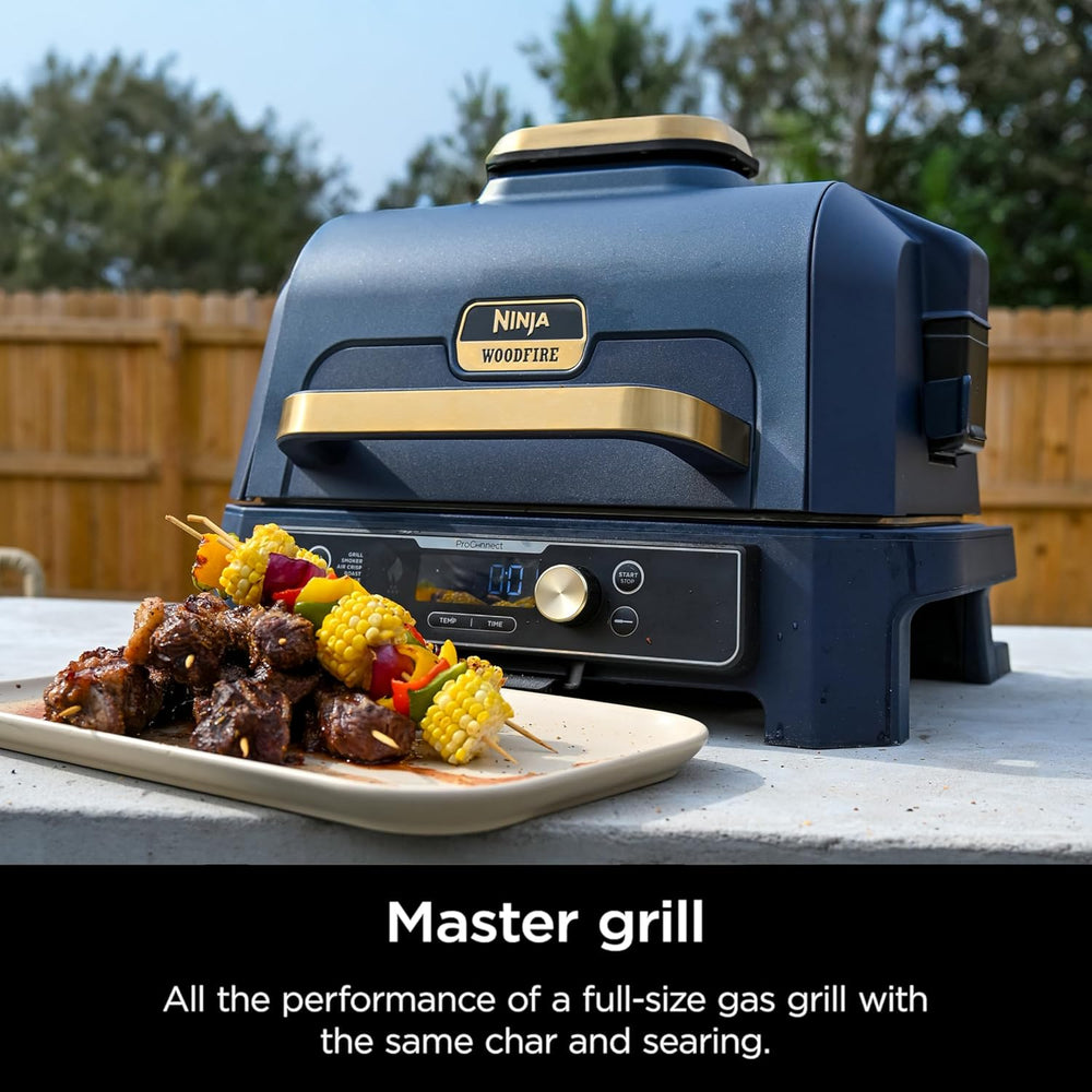 Ninja Woodfire ProConnect Premium XL Outdoor Grill & Smoker, Black & ...