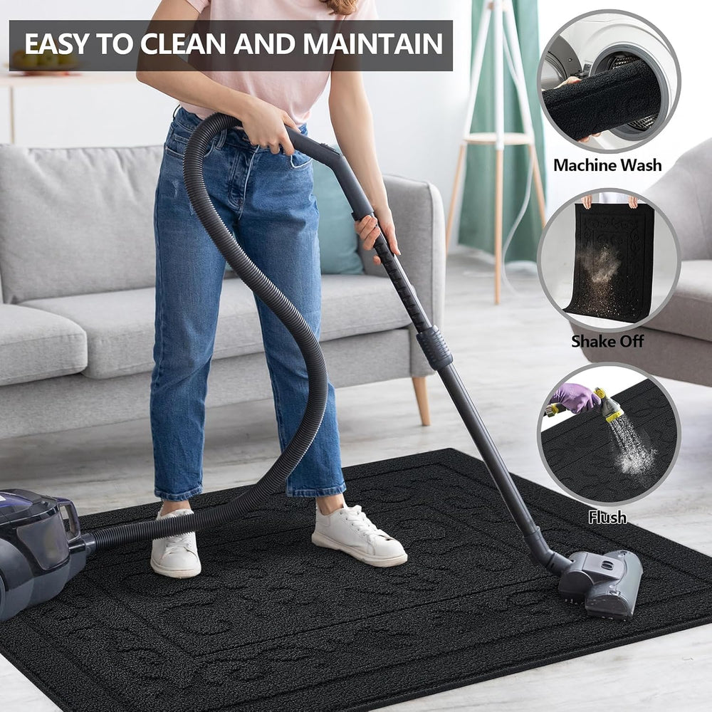 FONEYI Dirt Trapper Door Mat 32" x 48", Non-Slip Washable Doormats,...