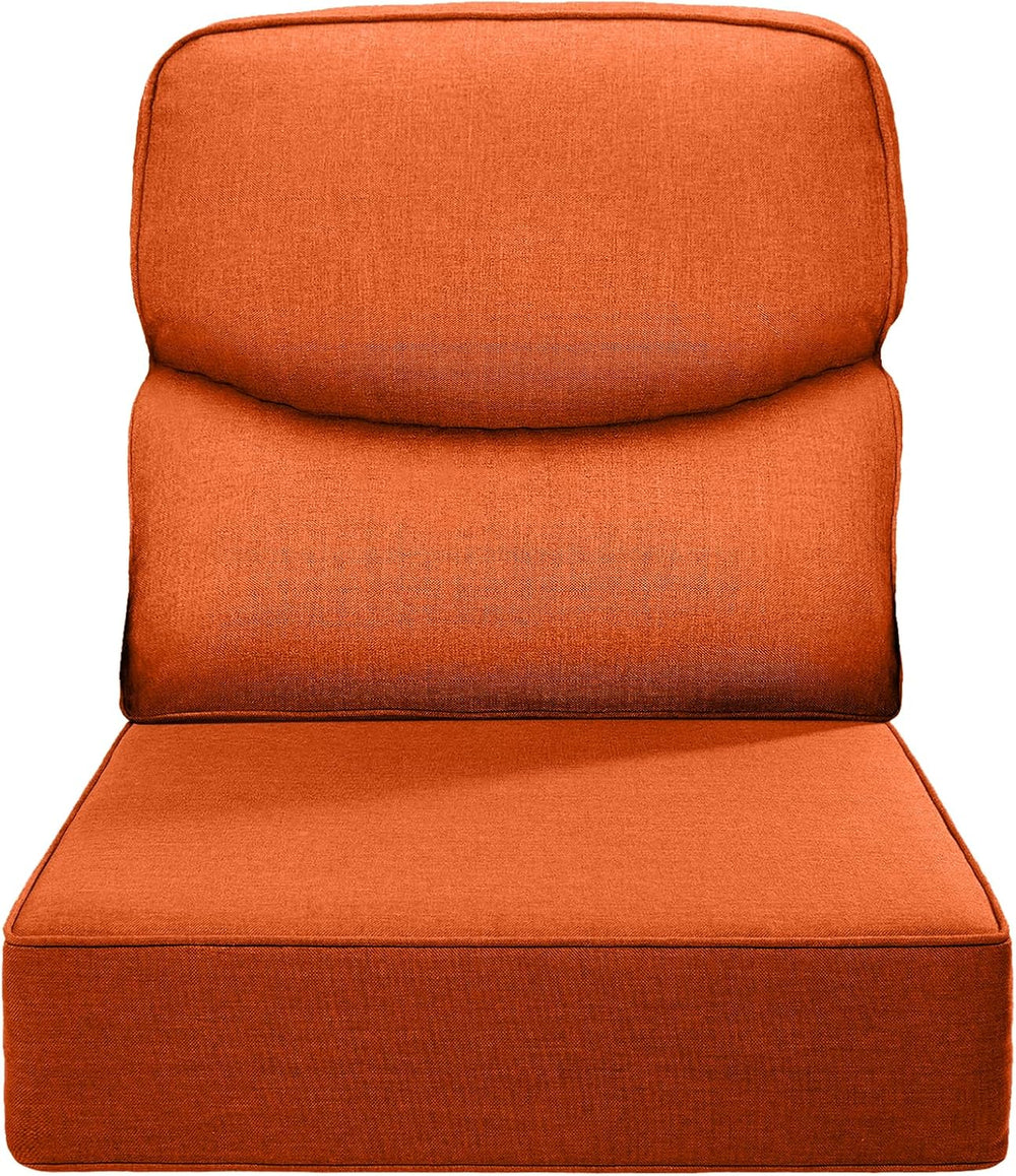 Luxury 6 Inch Smile Outdoor Cushions - 1 Set 24x24 Deep Seat Water-Resistant ...