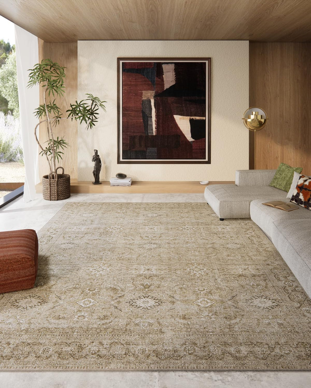 8x10 Area Rugs for Living Room: Washable Rugs for Bedroom Non Slip Carpet