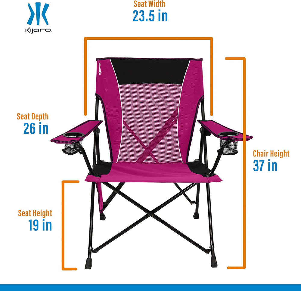 Kijaro Dual Lock Portable Camping Chairs - Enjoy the Outdoors with a Versatil...