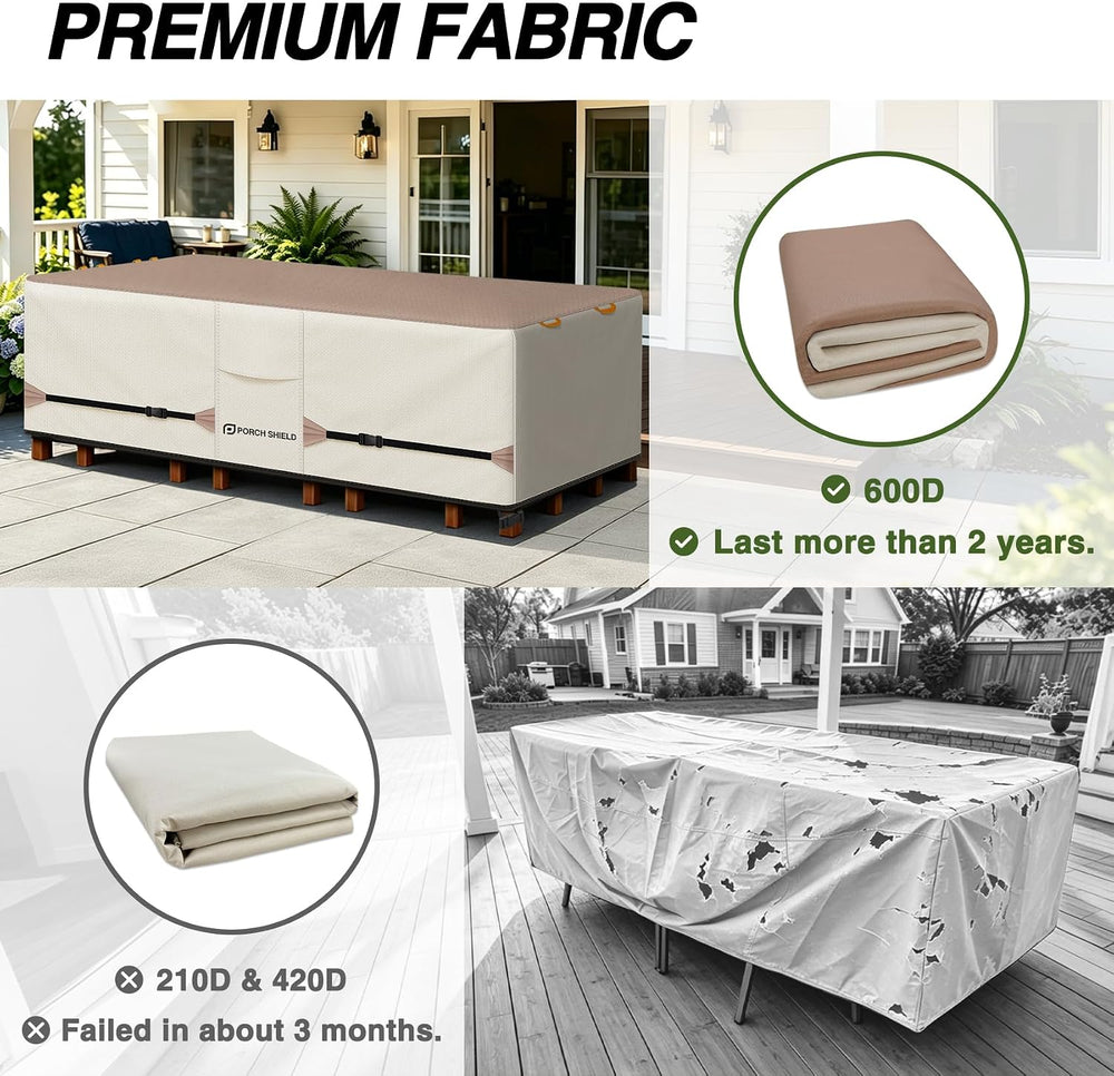 Porch Shield Waterproof Rectangular Patio Table Cover 75 x 43 inch