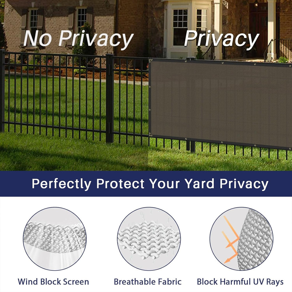 Windscreen4less Privacy Fence Screen 8' x 50' Heavy Duty Windscreen F...