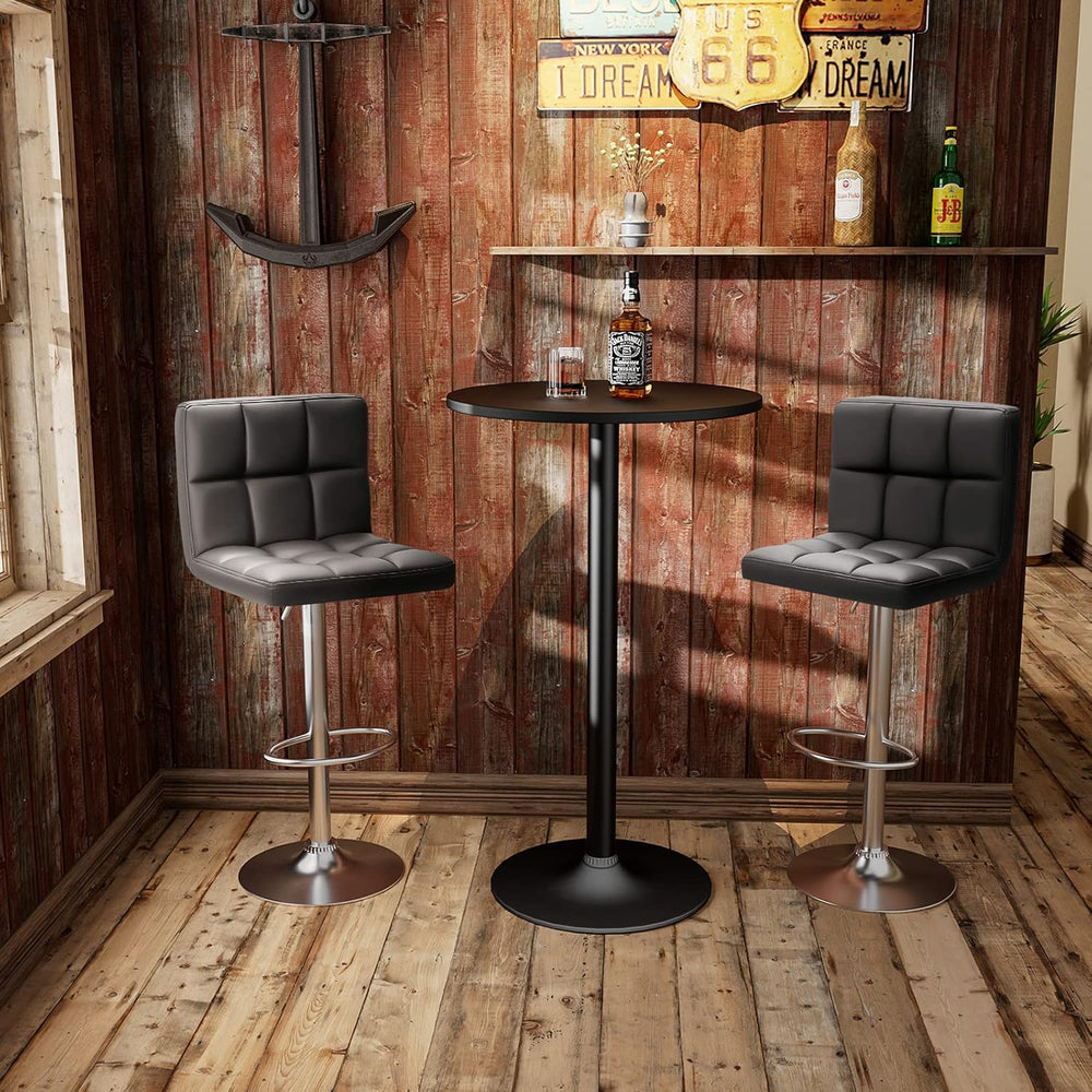 Homall Bar Stools Modern PU Leather Adjustable Swivel Barstools, Armless Hydr...