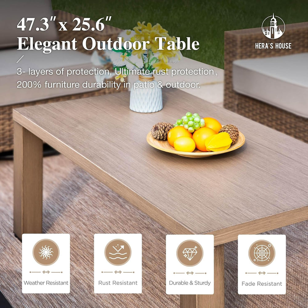 HERA'S HOUSE 4-Piece Patio Furniture Set with Wide Arm, Grey