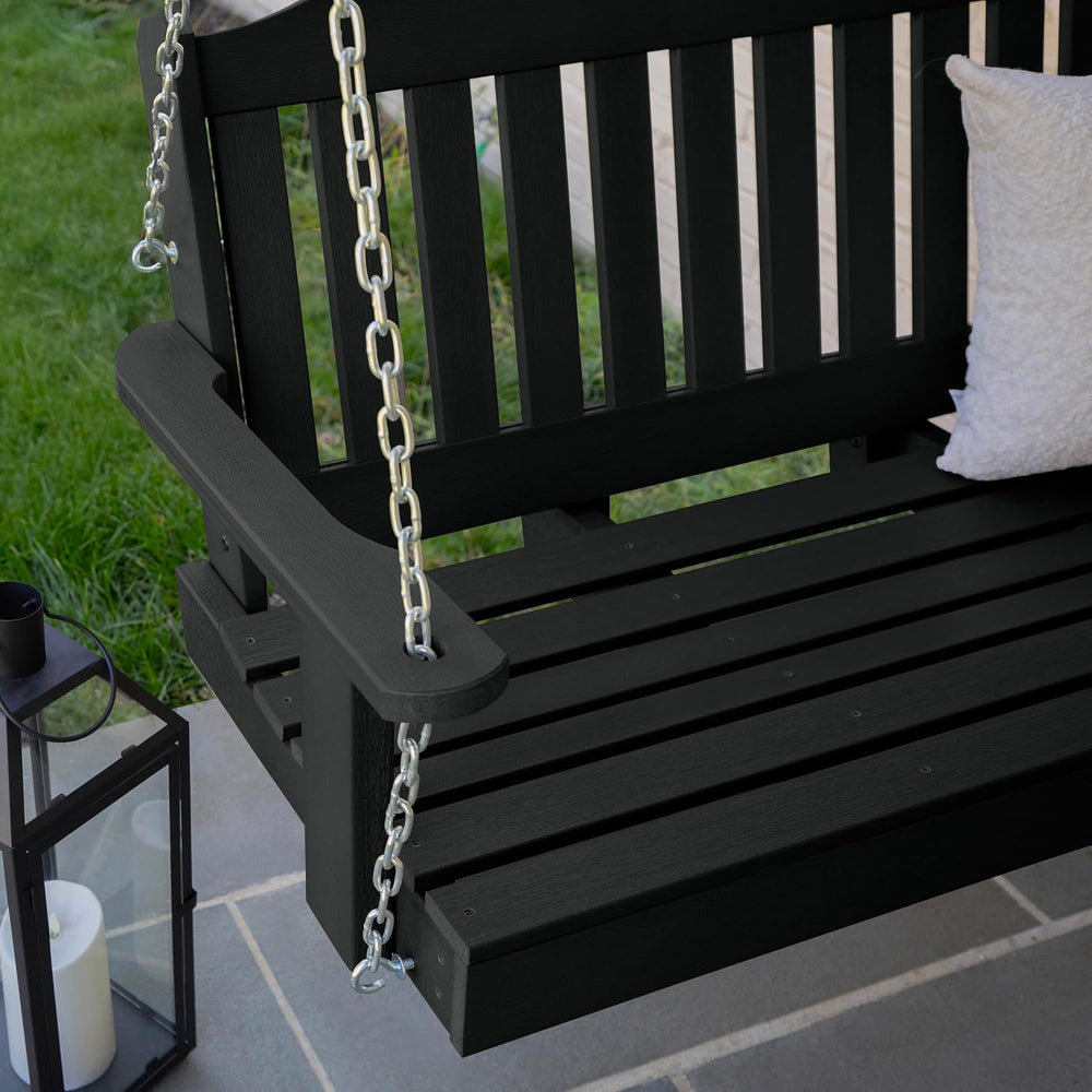 Highwood AD-PORL2-BKE Lehigh Porch Swing, 4 Feet, Black
