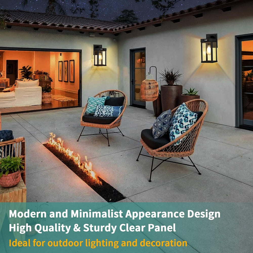 AEQ Solar Wall Lights Outdoor with Motion Sensor, 3 Modes, Dusk to Dawn