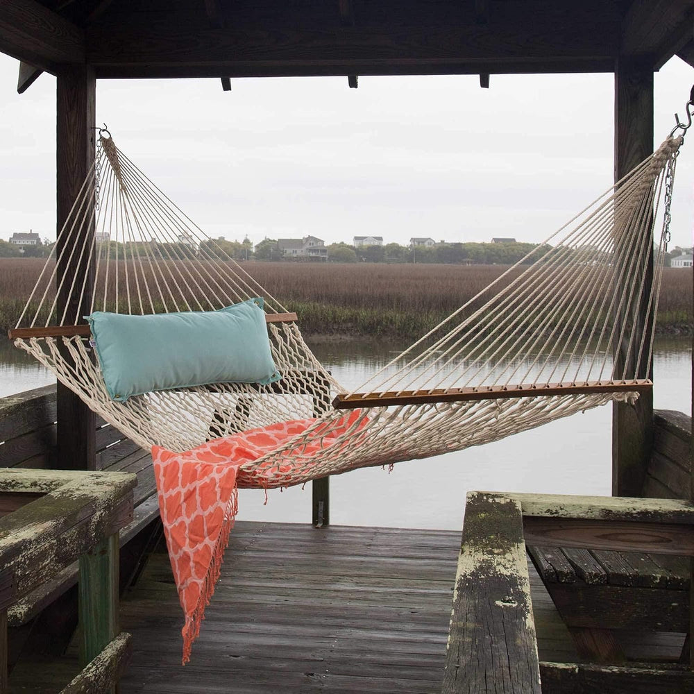 Original Pawleys Island Large Oatmeal DuraCord Rope Hammock – 13 ft. x 55 in....