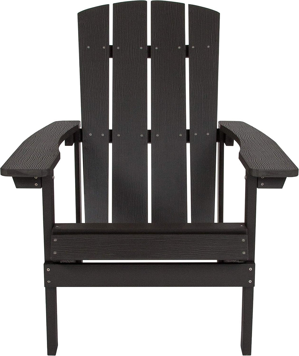 Flash Furniture Charlestown Indoor/Outdoor Faux Wood Adirondack Chairs, Weath...