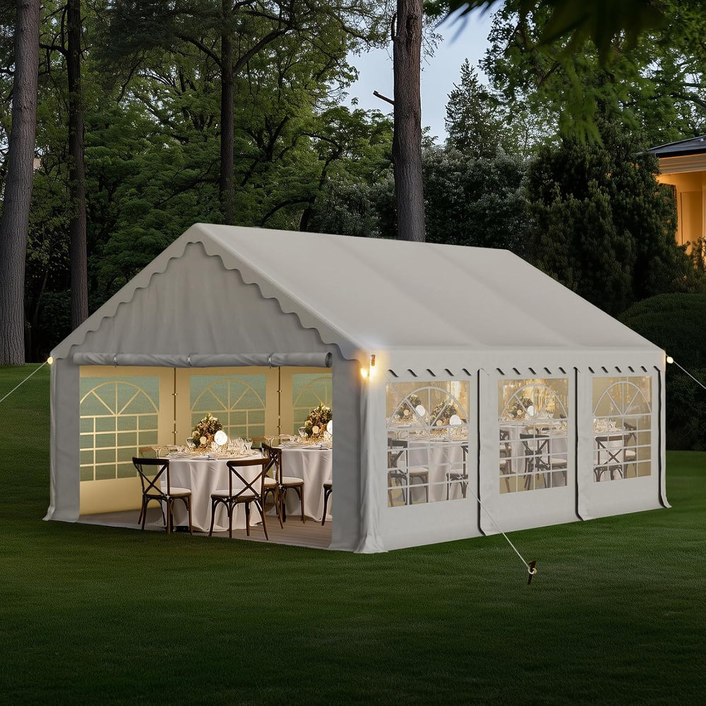 GREEN PARTY 16x20 ft Party Tent Heavy Duty, Outdoor Wedding Commercial Tent