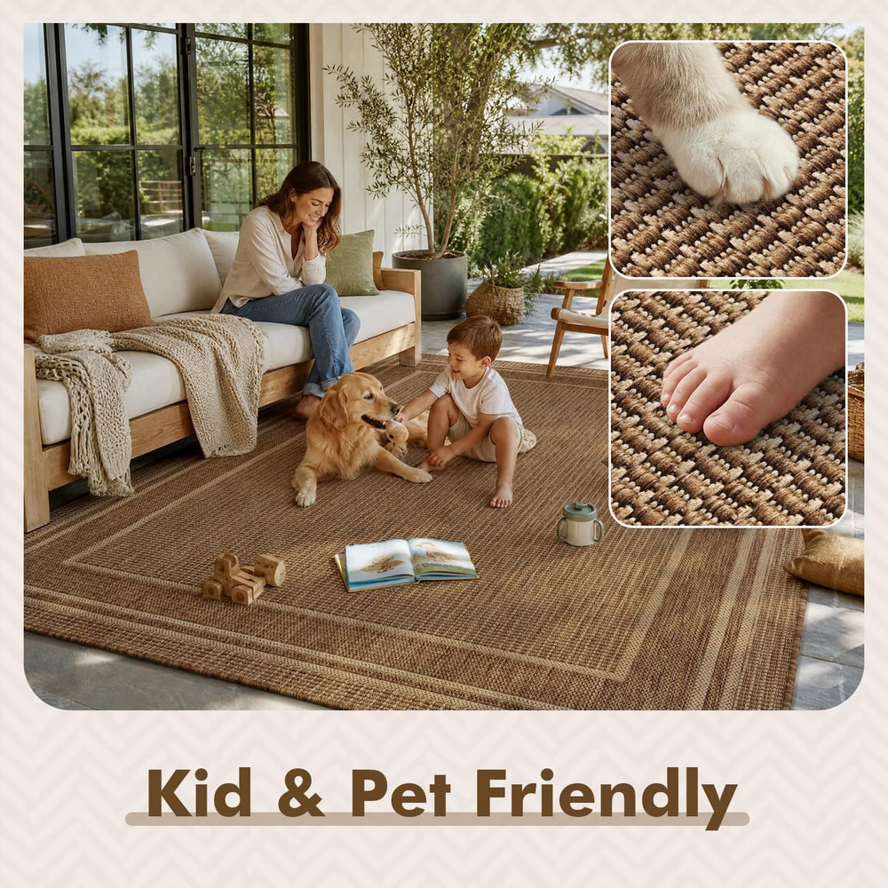 MontVoo-Outdoor Rug-Patio Rug 8x10 ft Polypropylene Indoor Outdoor Rugs Outdo...