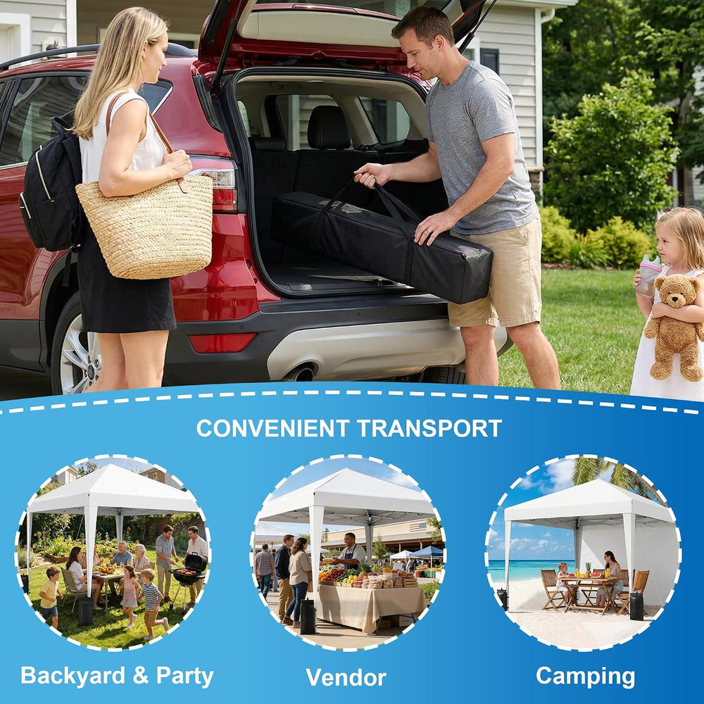 SANWAY 10x10 Pop up Canopy Tent, One-Button, Outdoor Instant Canopy Protable ...