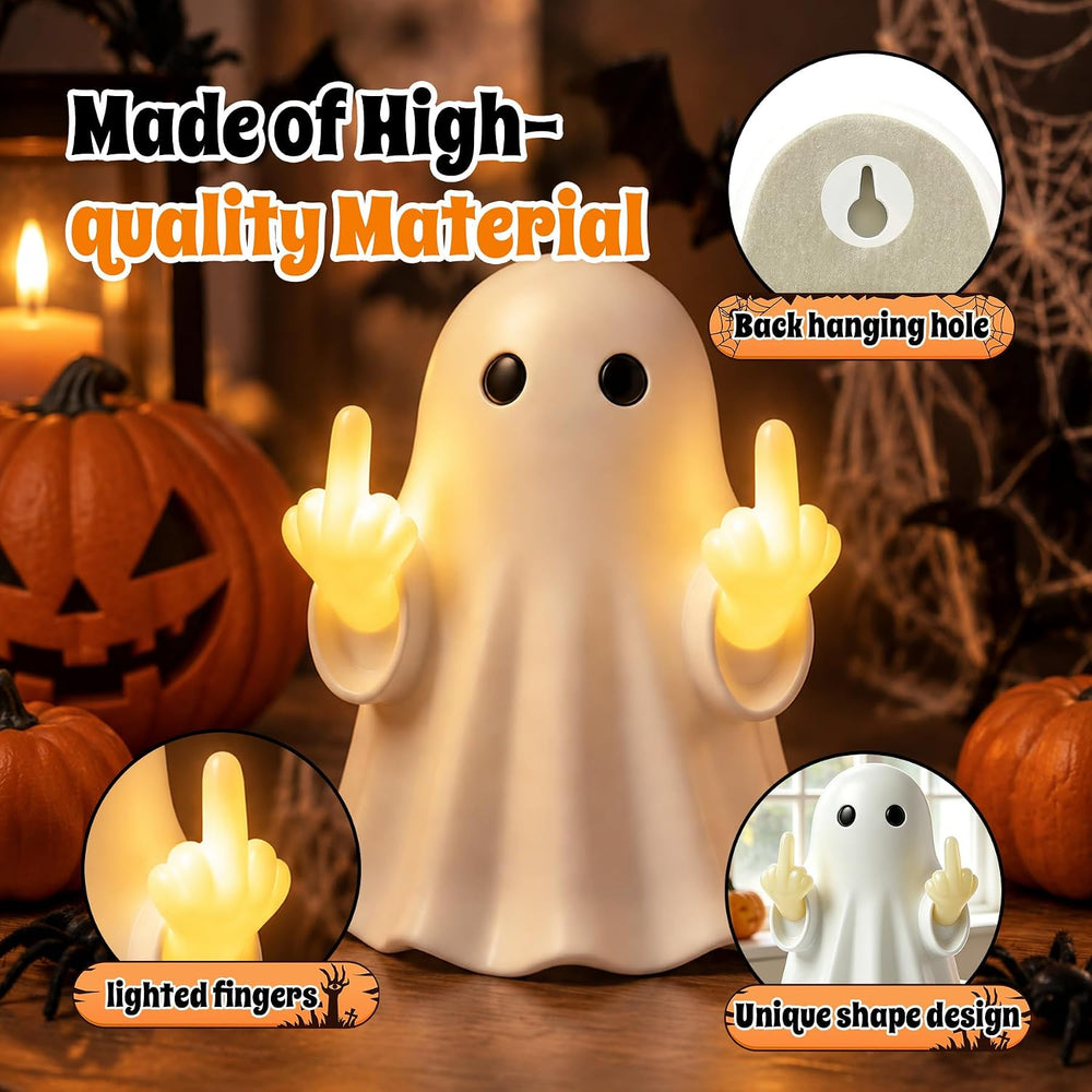 Halloween Ghost Light Glow Cute Finger Ghost Statue