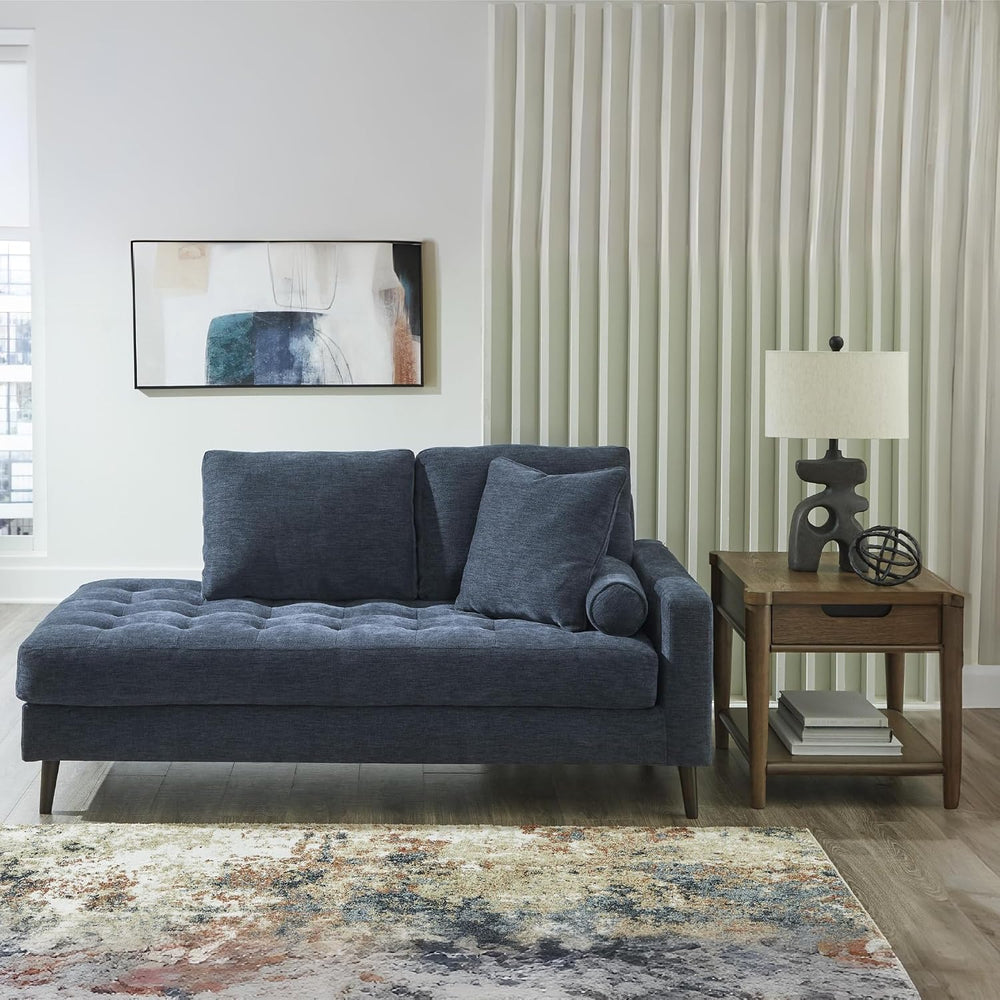Signature Design by Ashley Bixler Mid-Century Modern Tufted Right-arm Facing ...