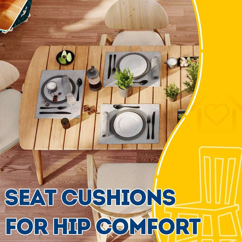 AAAAAcessories Chair Cushions for Dining Chairs, 17 x 16 x 2 in, Set of 6