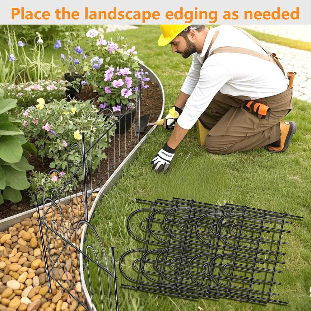 45ft X 13in Animal Barrier Fence, 32 Panels No Dig Fence for Dogs Rabbit, Ant...