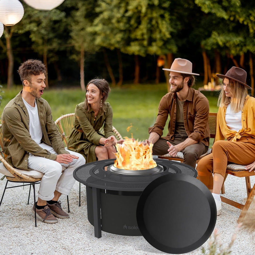 Surround Surface Fire Pit Lid for Solo Stove Bonfire and Ranger 23.75 inch Du...