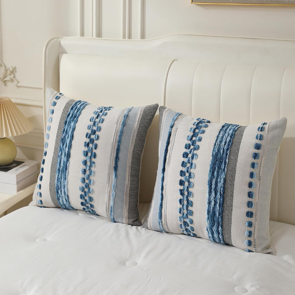 Boho Pillow Covers 18x18 Set of 2 for Couch-Modern Farmhouse Sofa Decorative ...
