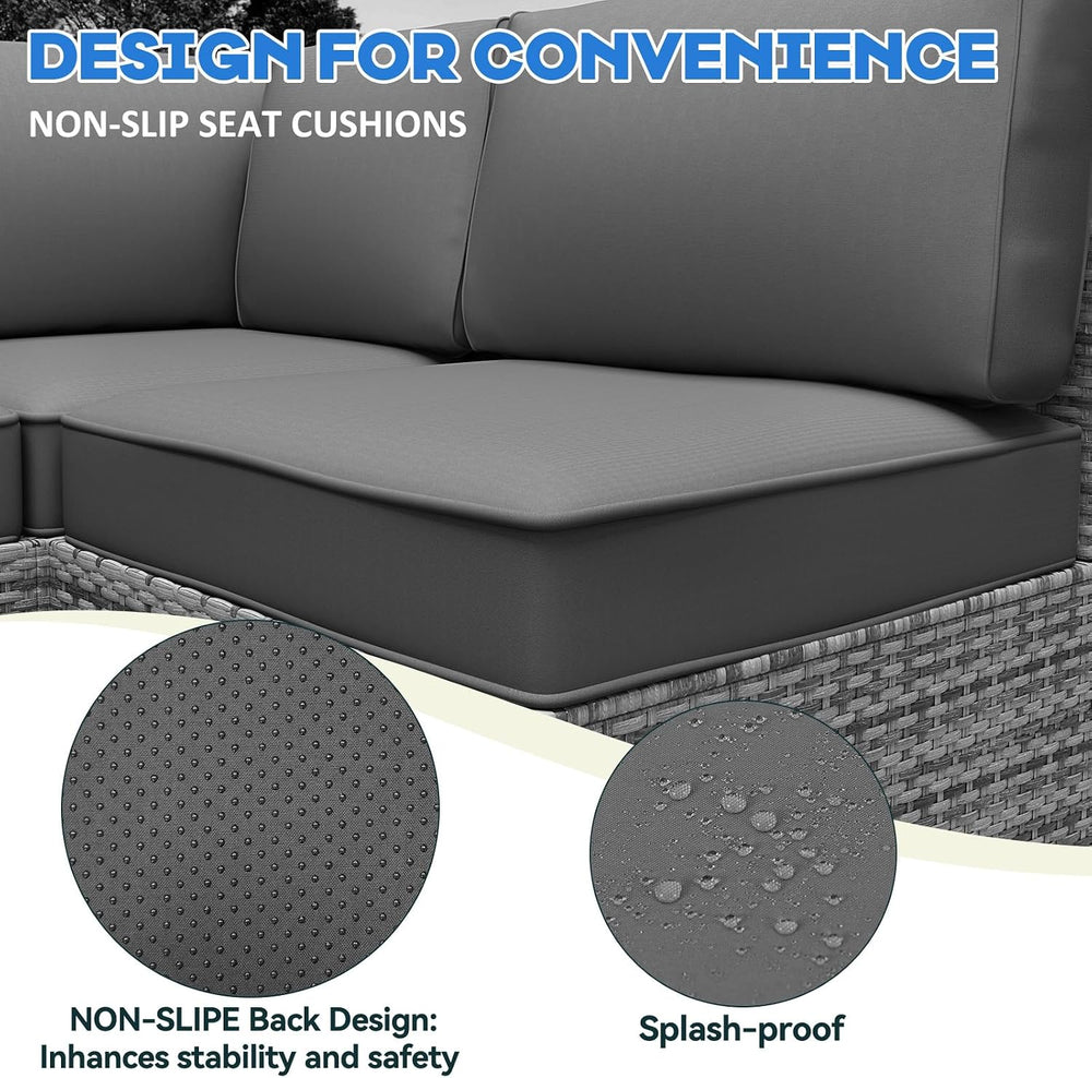 Outdoor Replacement Cushions for Patio Furniture,Water-Resistant Sofa Cushion...