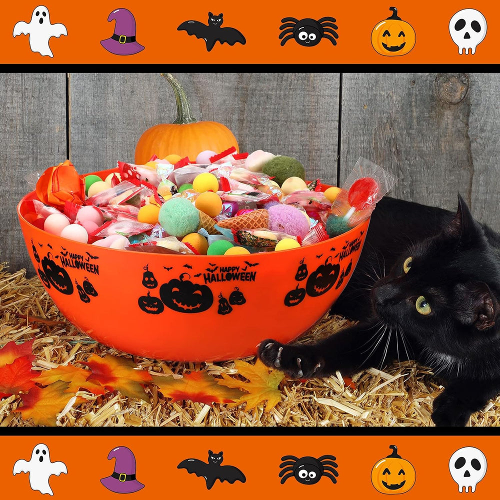 Funtery 6 Pcs Halloween Candy Bowl Bulk Trick or Treat Paty Serving Bowls