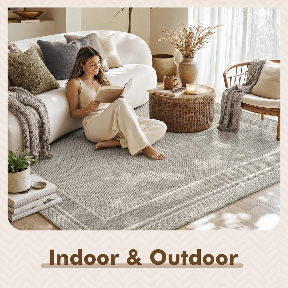 MontVoo-Outdoor Rug-Patio Rug 4x6 ft Polypropylene Indoor Outdoor Rugs Outdoo...