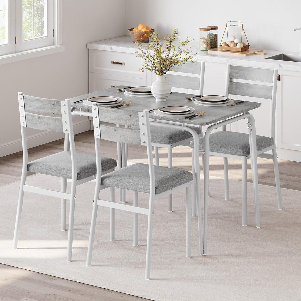 GarveeHome Dining Table for 2, Small Table and Chairs Set of 2, Square Dinett...