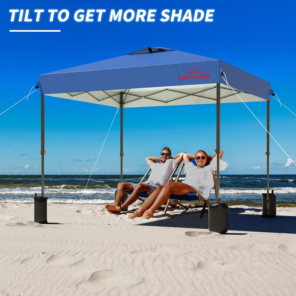 12x12 Pop Up Canopy Tent, Light Blue
