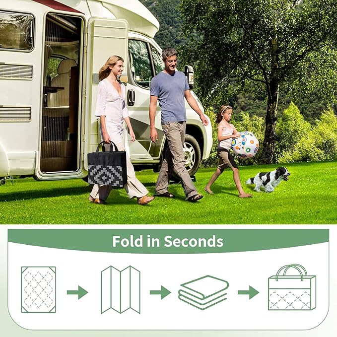 GENIMO Outdoor Rug for Patio Clearance, 8'x16' Waterproof Camping Mat...