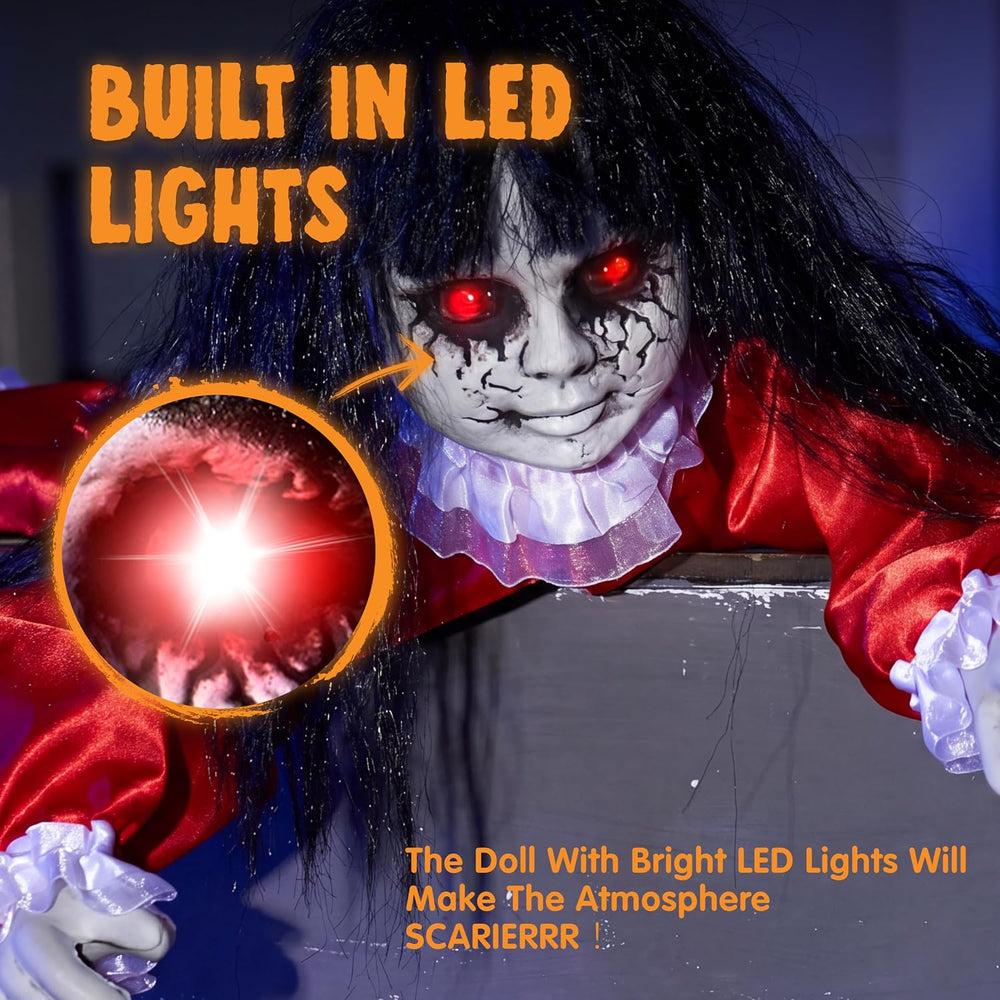 JOYIN Halloween Animatronics Decorations Outdoor Groundbreaker Crawling Doll,...