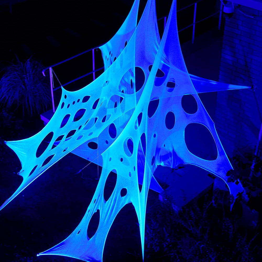 JOYIN 1000sqft Halloween Spider Web Decoration Outdoor, Glow-in-the-Dark Gian...