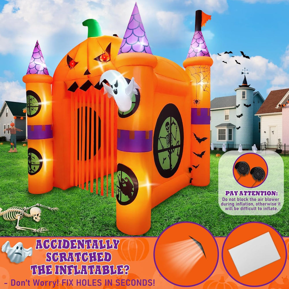 Kalolary 12FT Halloween Inflatables Archway Giant Pumpkin Arch Inflatable