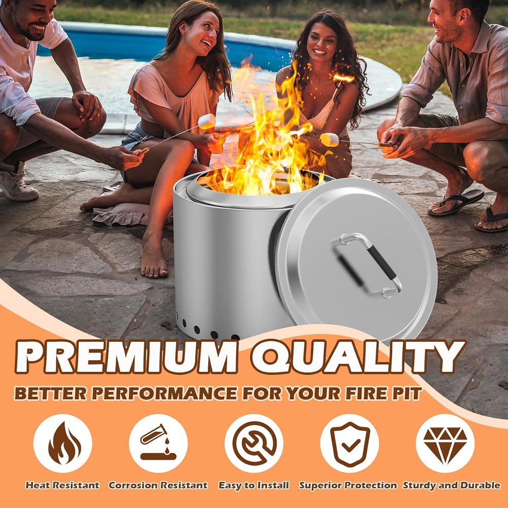 Fire Pit Lid for Solo Stove Ranger 15" Accessories, Round Fire Pit Cover...