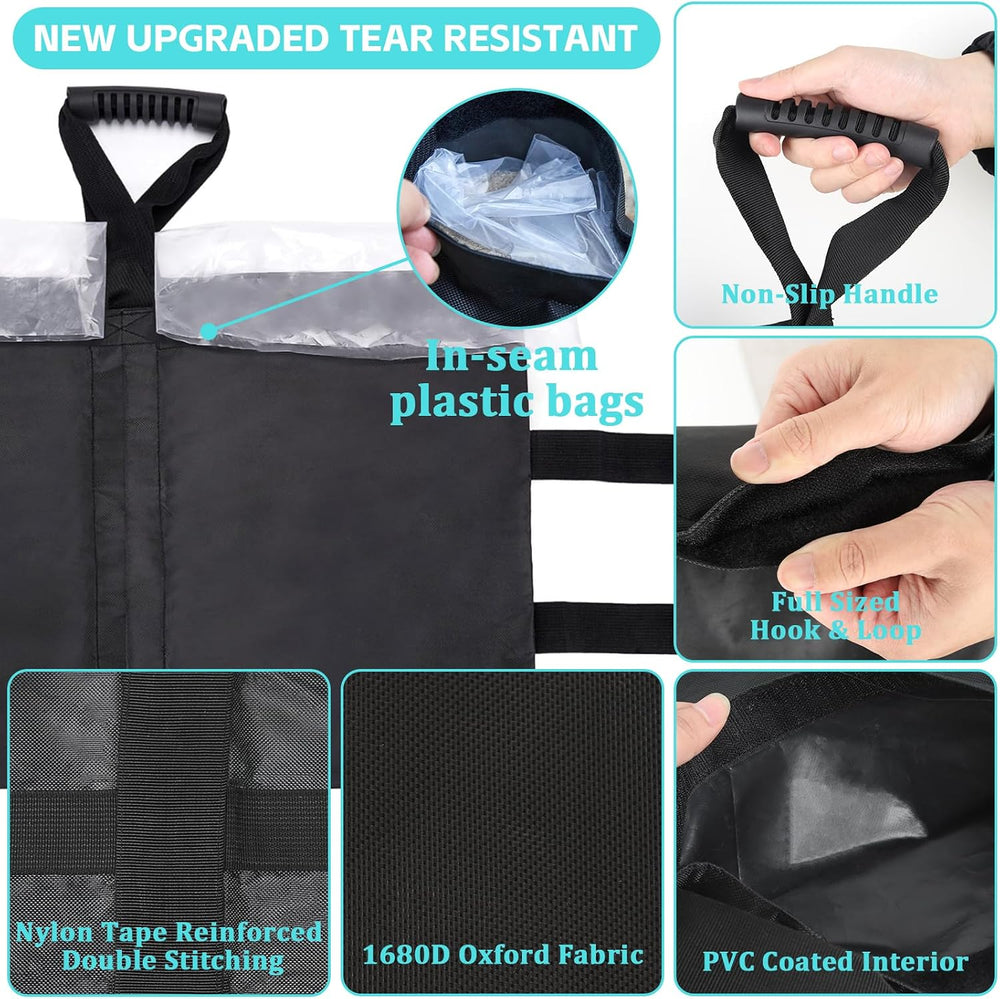 Extra Large 240LBS Sand Bags for Canopy Wide Legs with Inner Plastic Bag