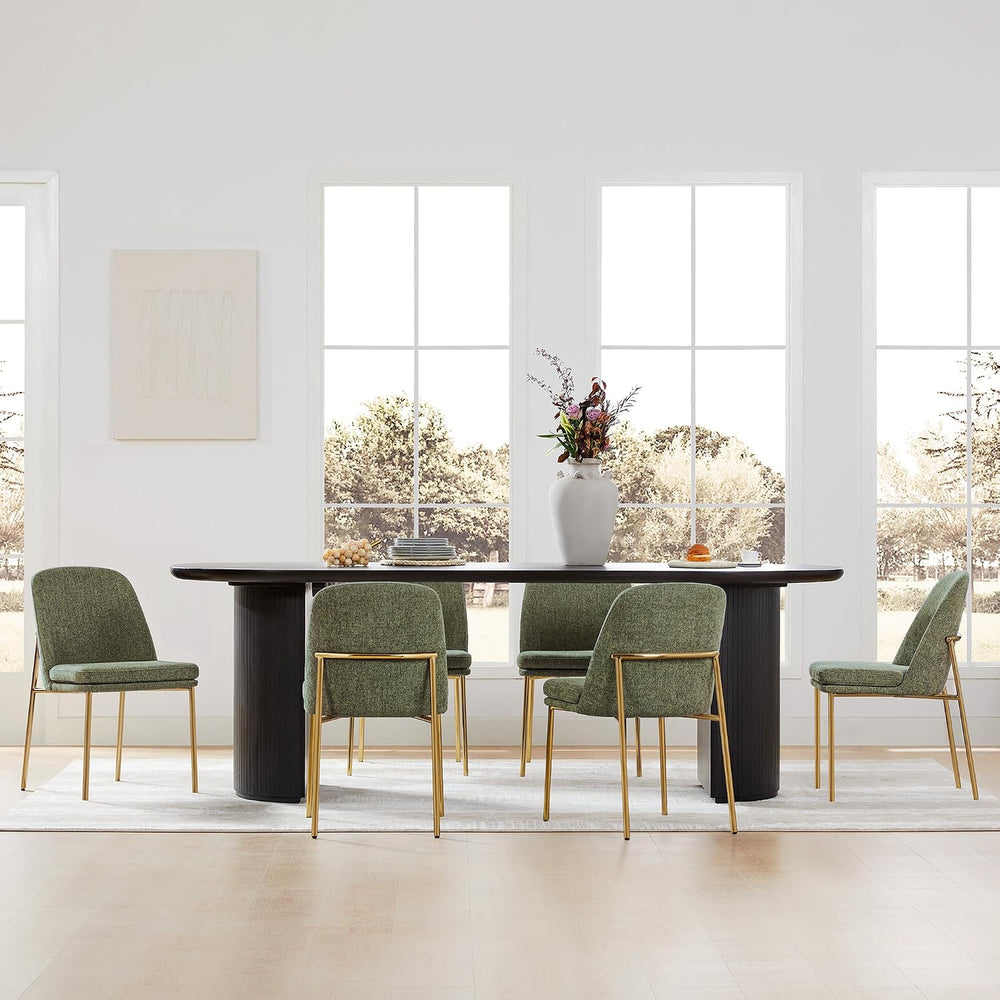 CHITA Modern Dining Chairs Set of 3, Upholstered Dining Chair, Moss Green