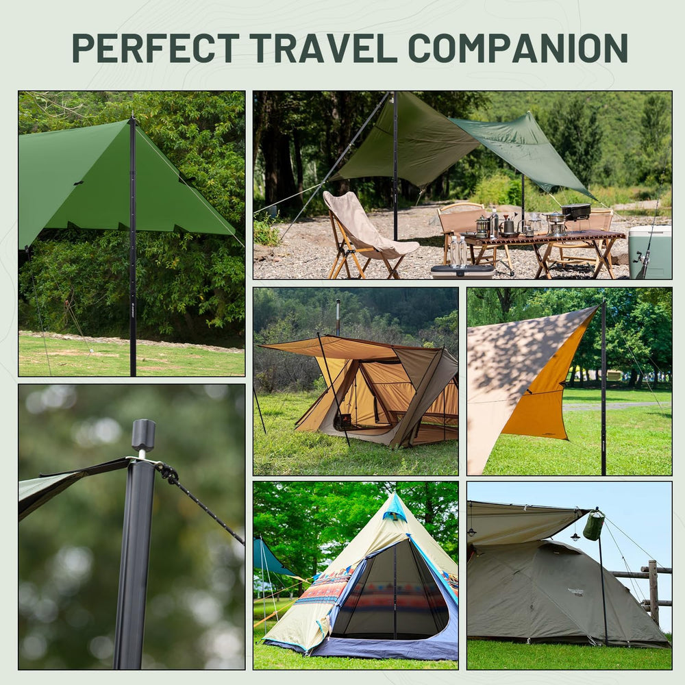 Tarp Poles Heavy Duty Adjustable - AVOFOREST 9.2FT Aviation Aluminum Telescop...