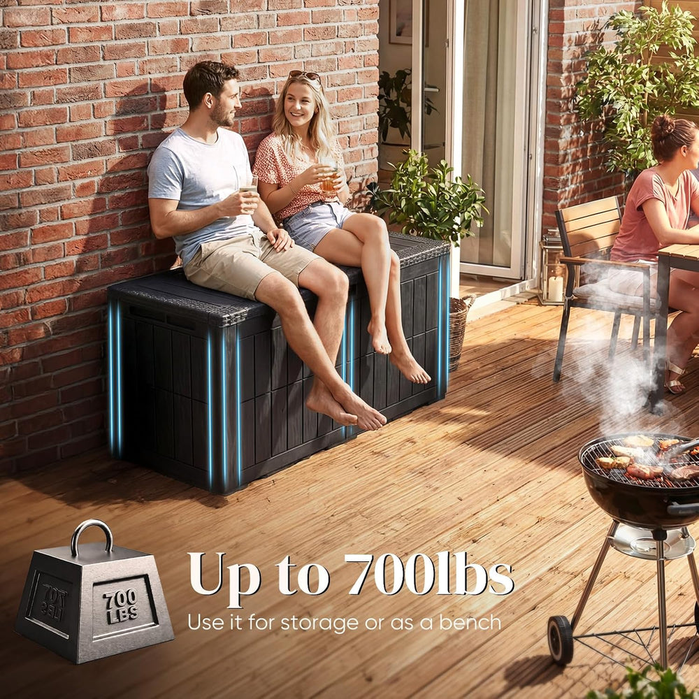 Quictent 100 Gallon Heavy Duty Resin Deck Box