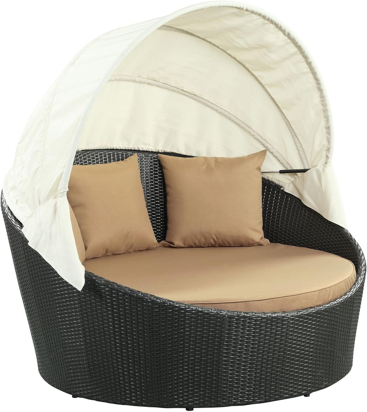 modway siesta wicker rattan outdoor patio canopy daybed, main product view