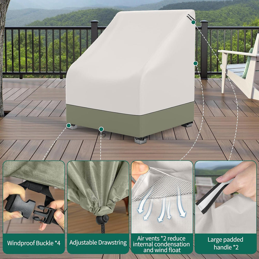 AKEfit Patio Chair Covers for Outdoor Furniture Waterproof 2 Pack,Heavy Duty ...