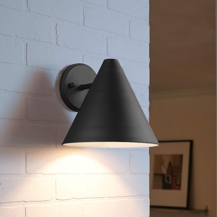 Generation Lighting Crittenden Outdoor Wall Sconce, Black Aluminum