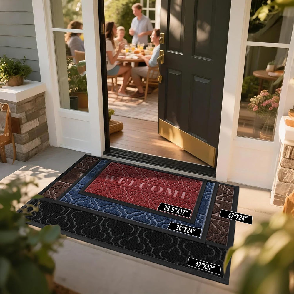 Yimobra Large Welcome Door Mat, 36 x 24 in, Dark Grey