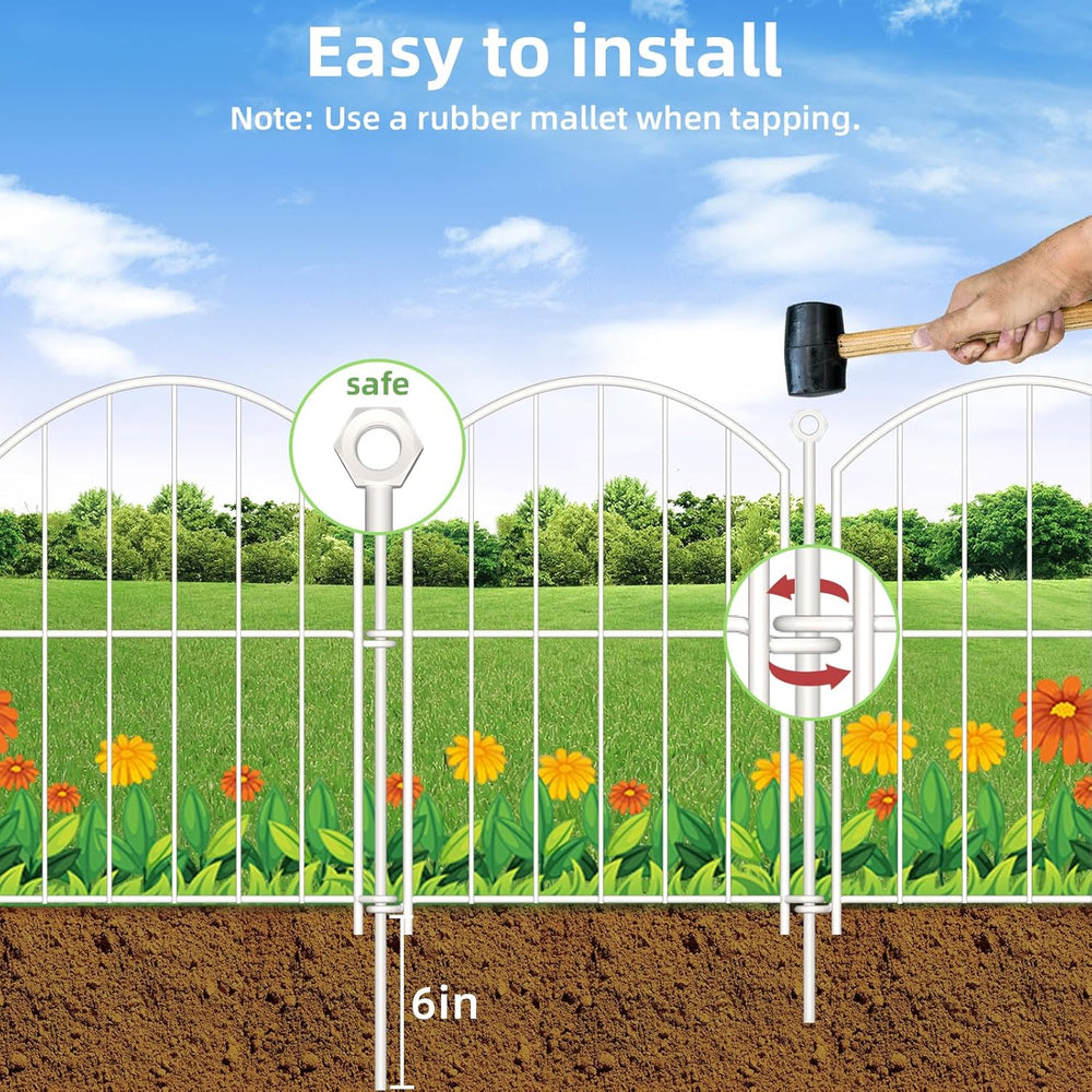 Decorative Garden Fence, 17in (H) x 30ft(L) No Dig Fence