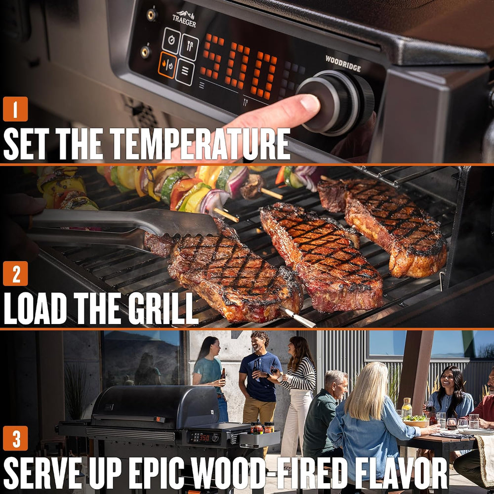 Traeger Woodridge Wood Pellet Grill & Smoker, 860 Sq In, WiFi