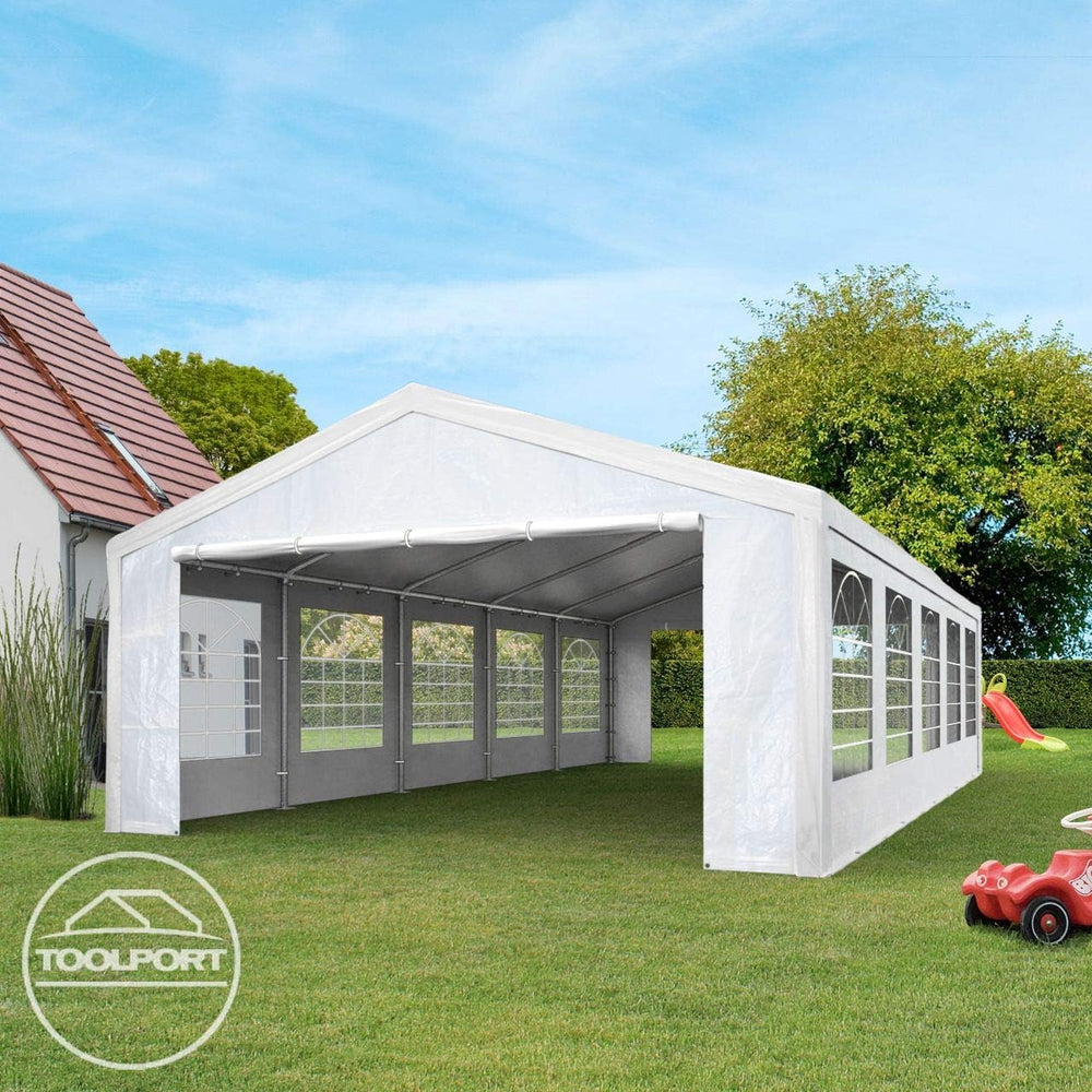 TOOLPORT 16x33 ft Canopy Party Tent, White