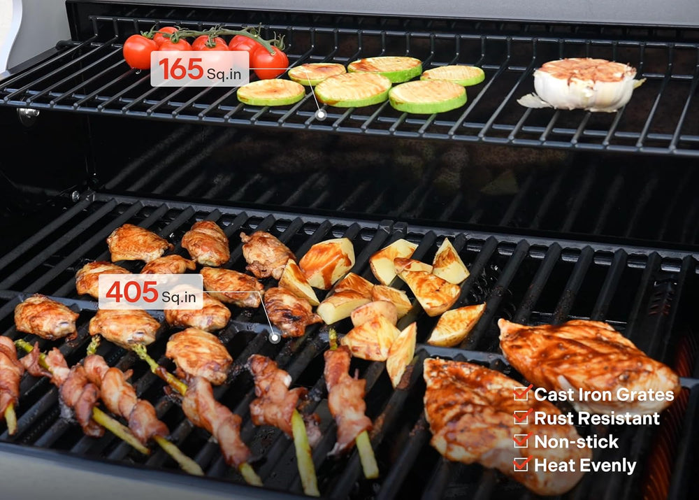 Monument Grills 4 Burner Propane Gas Grill, Stainless Steel Outdoor Patio Bar...