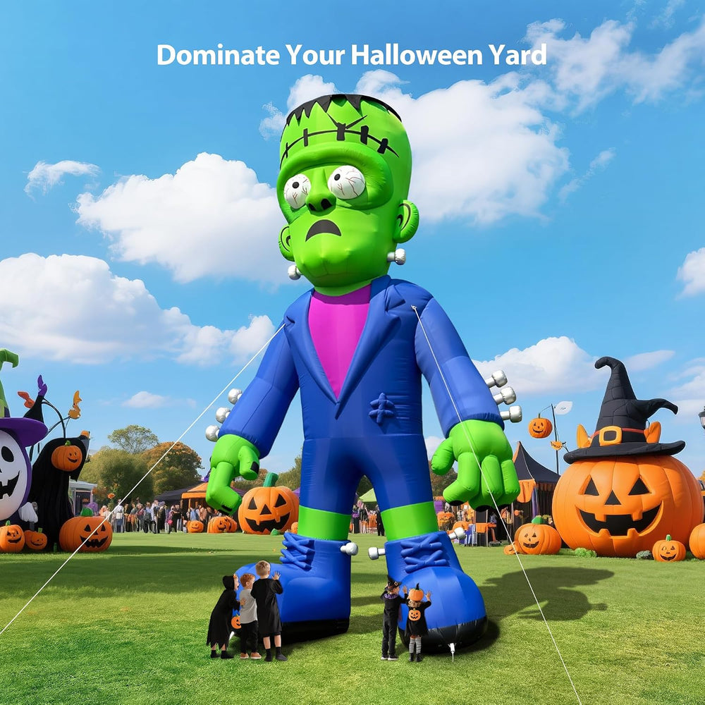 26' Giant Halloween Inflatable Frankenstein with Powerful Blower, Blow Up...