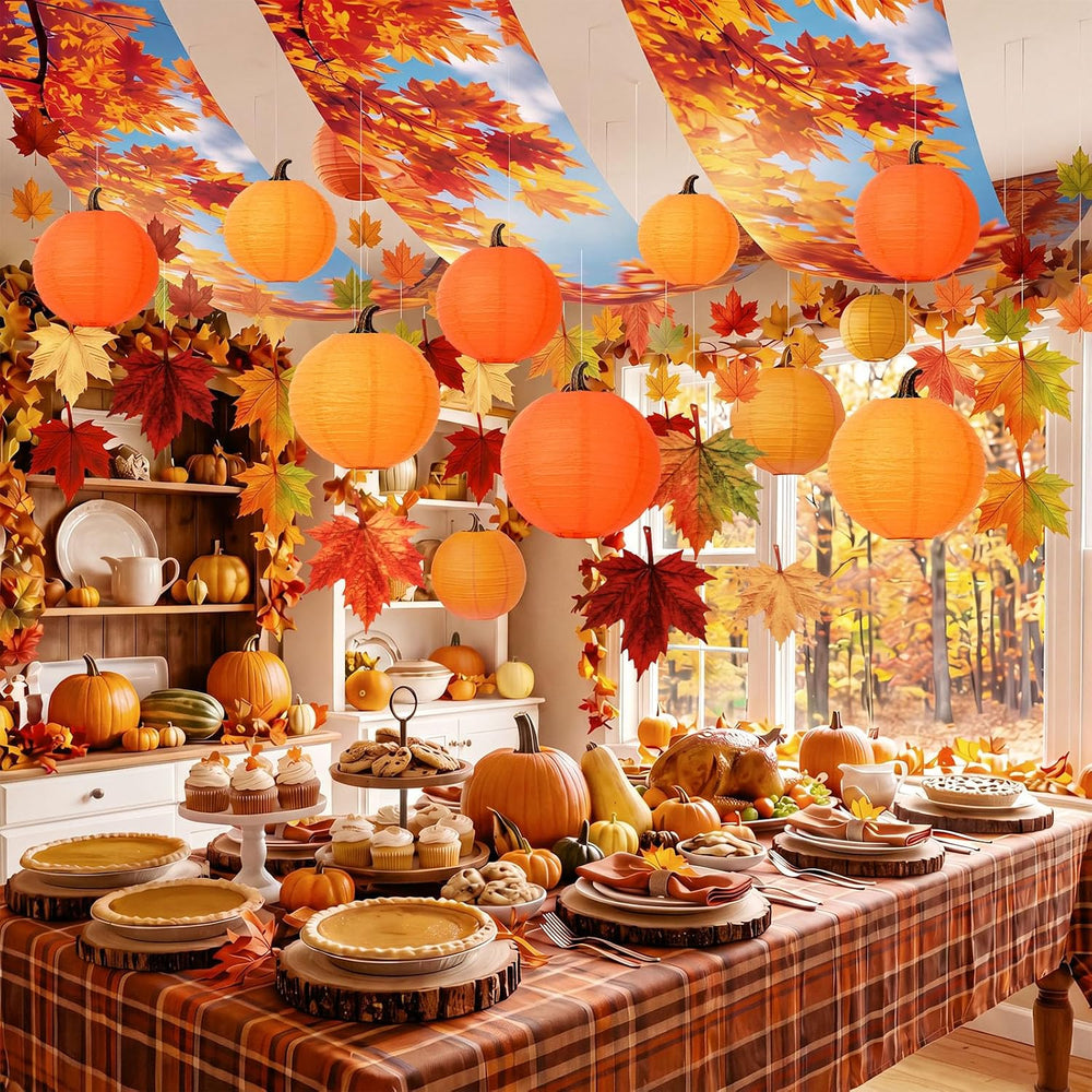 80 Pcs Fall Ceiling Decor for Classroom Thanksgiving Hanging Set