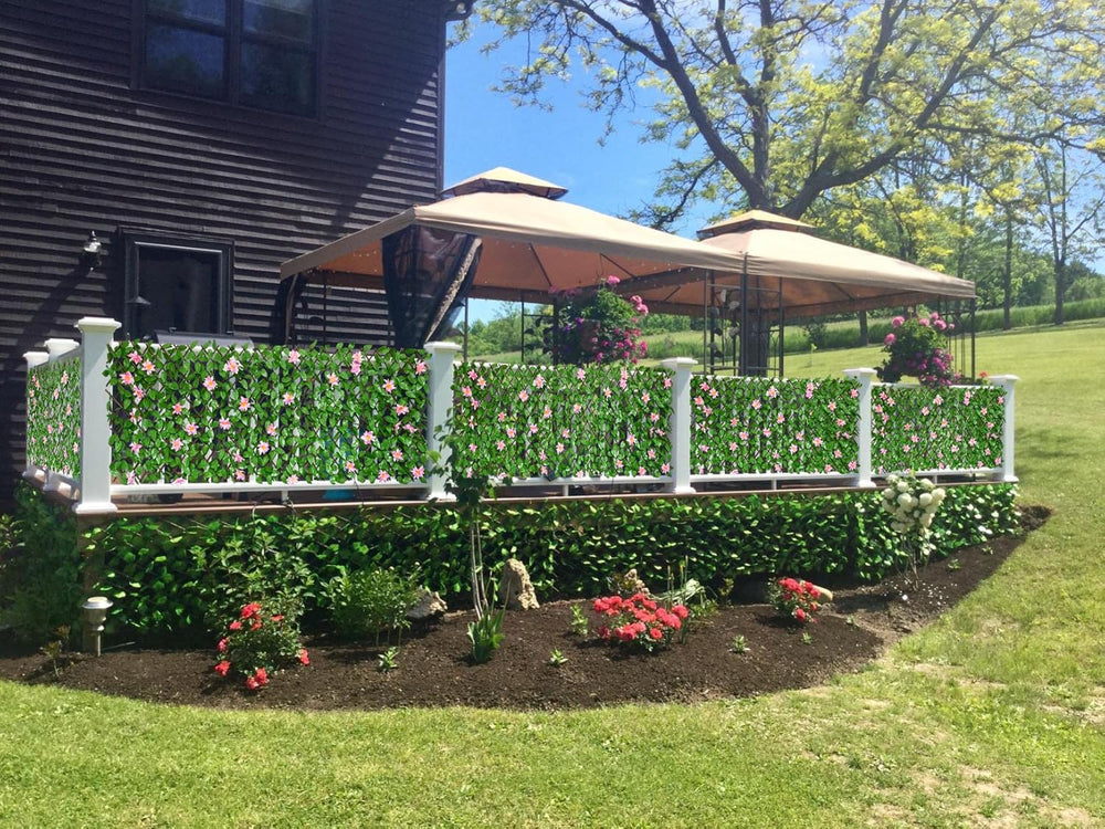 Expandable Faux Ivy Fence Privacy Screen for Patio Outdoor Balcony Bedroom De...