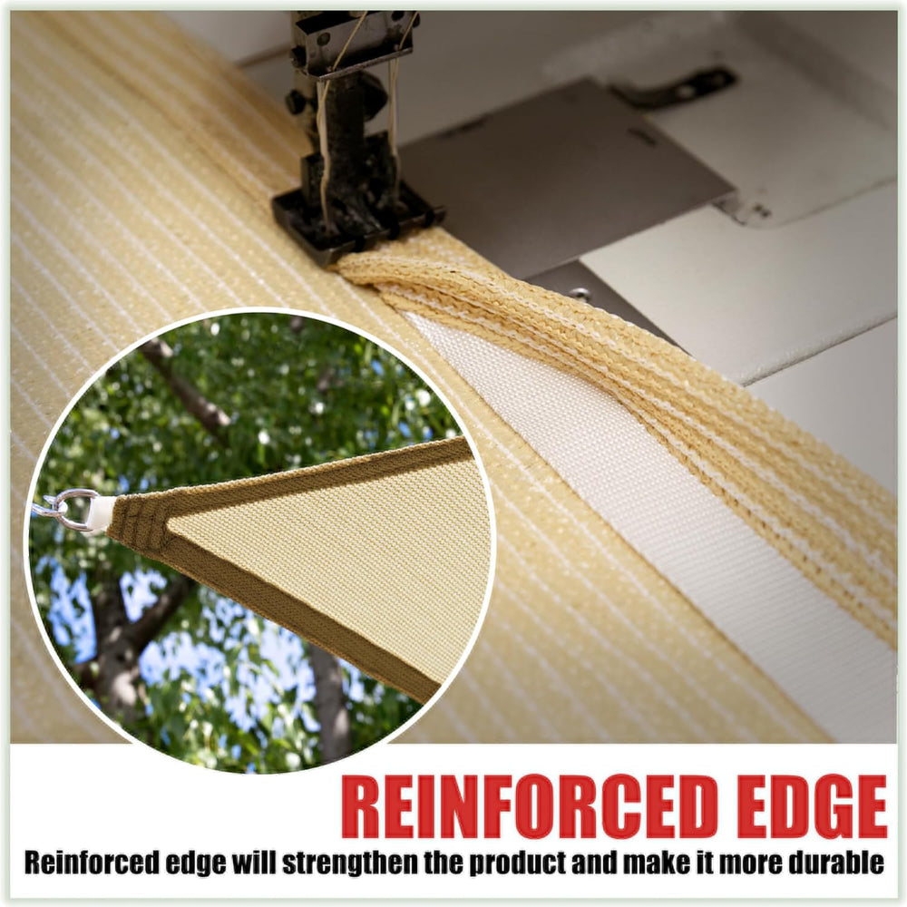 ColourTree 20' x 20' x 28.3' Beige Right Triangle CTAPRT20 Sun Sh...