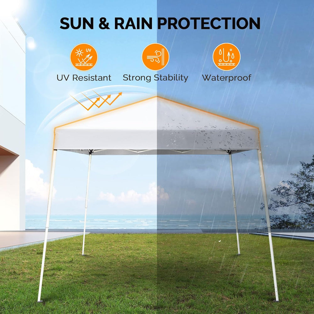 VINGLI 8x8 ft Pop Up Canopy Tent, Easy Up Canopy Event Tent Foldable Portable...